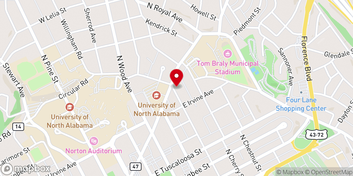 Map showing location of Church of the Lutheran Hour