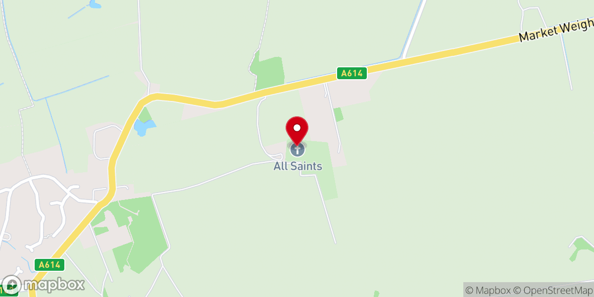 Map showing location of All Saints' Church, Holme-on-Spalding-Moor