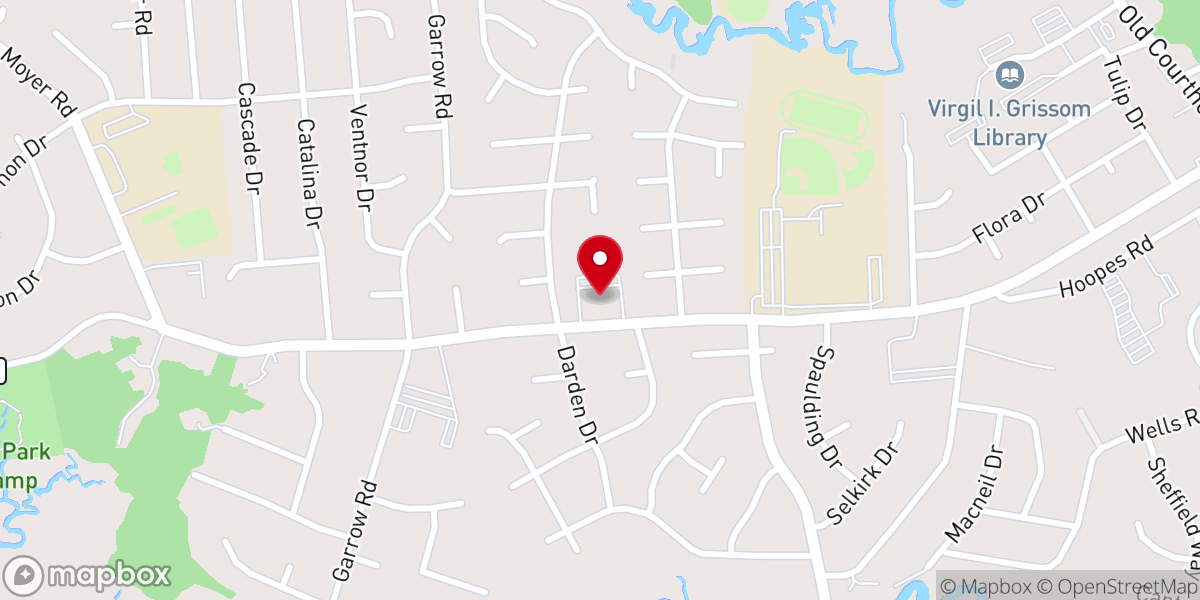 Map showing location of Denbigh Church of Christ