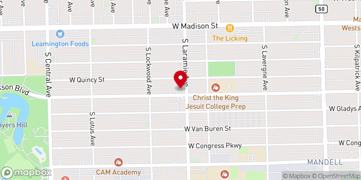 Map showing location of Friendship Baptist Church