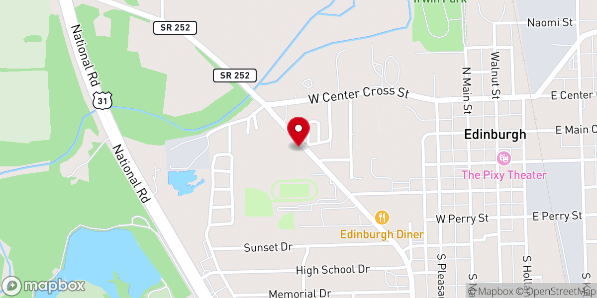 Map showing location of Blue River Gospel Tabernacle