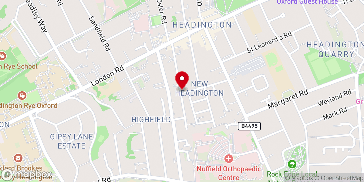 Map showing location of Jesus Is Lord Church Oxford
