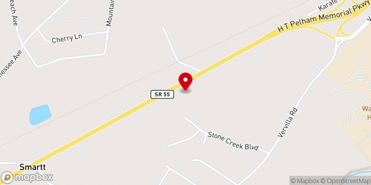 Map showing location of Smartt Church of God