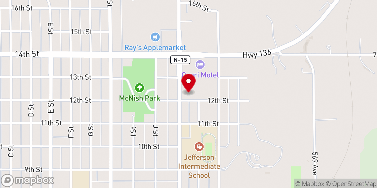 Map showing location of American Lutheran Church