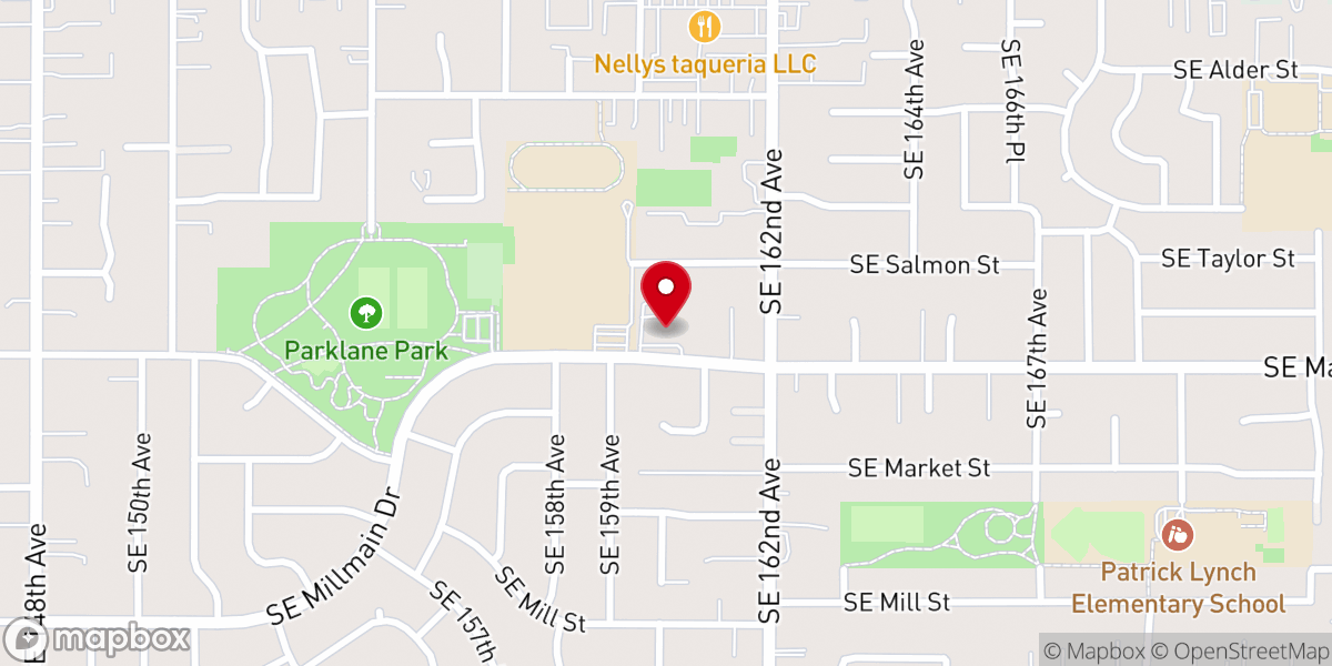 Map showing location of Parklane Christian Reformed