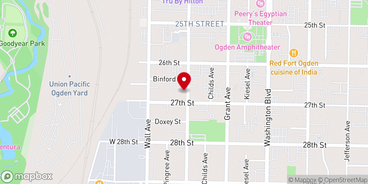 Map showing location of Victory Outreach of Ogden