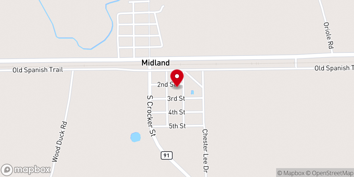 Map showing location of Saint Aloysius Mission Chapel