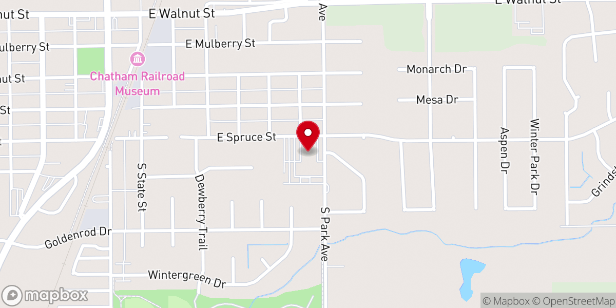 Map showing location of St. Joseph's Catholic Church