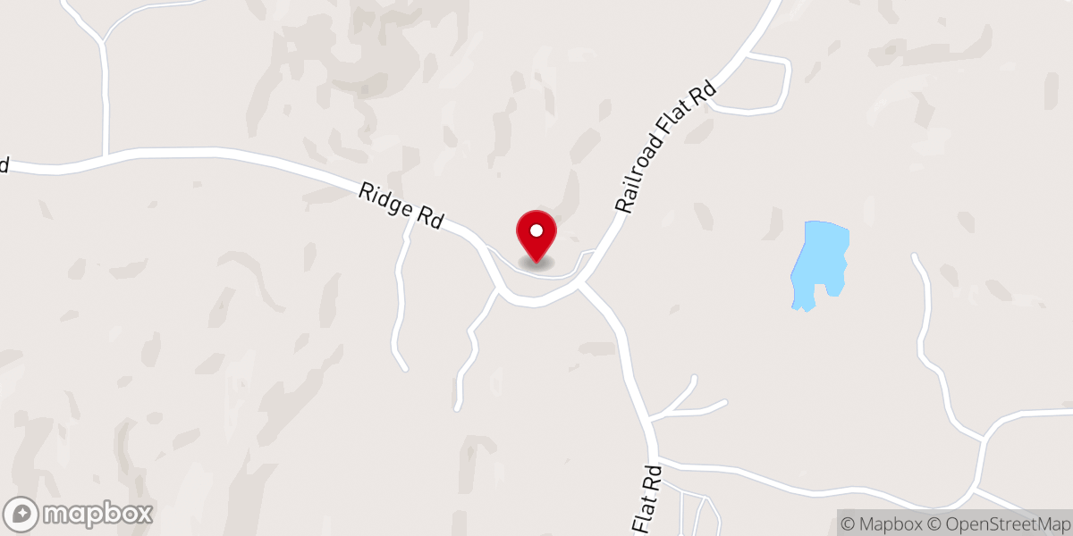 Map showing location of Rail Road Flat Community Bible Church