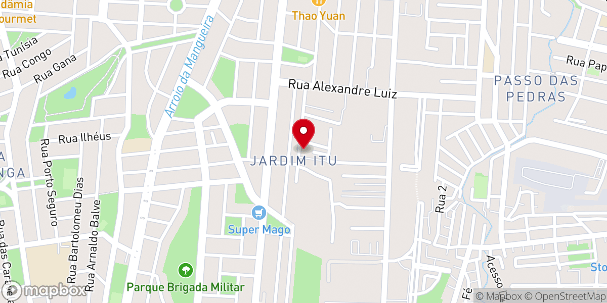 Map showing location of Igreja Batista Planalto