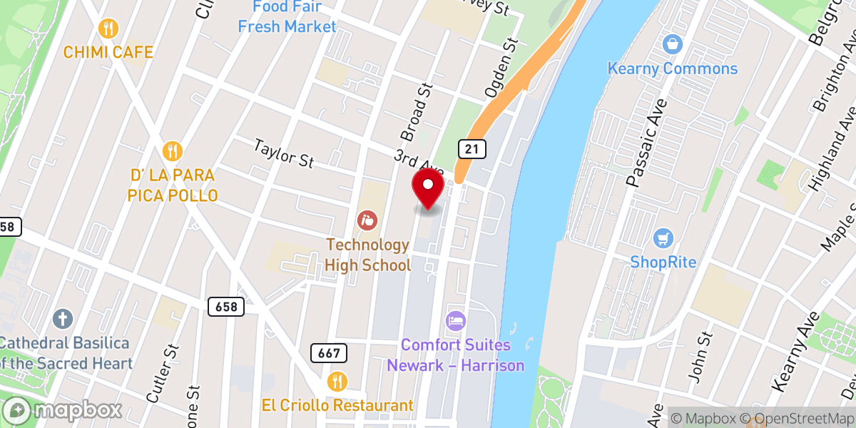 Map showing location of Newark Community Church-COGOP Newark