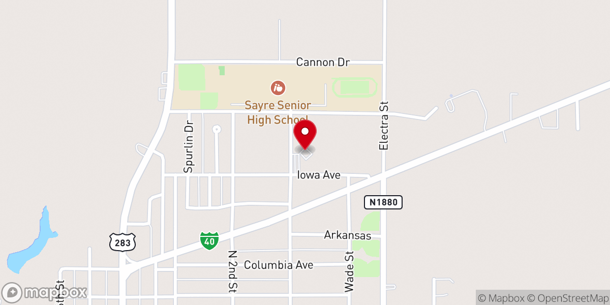 Map showing location of Beckham-Mills Baptist Association