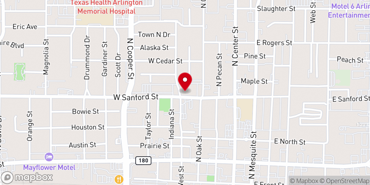 Map showing location of Mount Olive Baptist Church