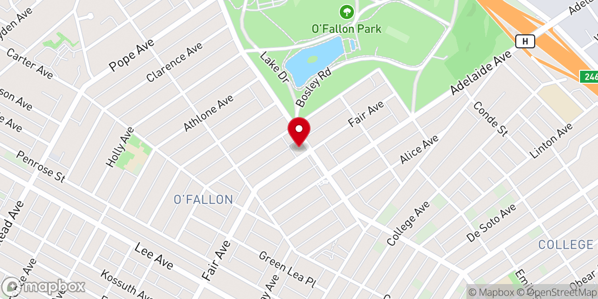 Map showing location of Resurrection Lutheran Church