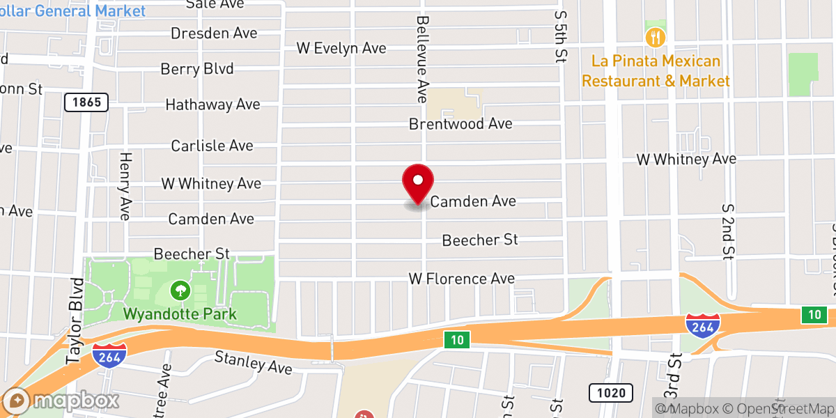 Map showing location of Highview Baptist Church – Southside Campus