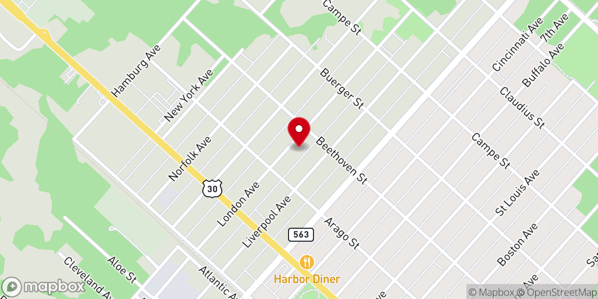 Map showing location of First Baptist Church-Egg Hbr