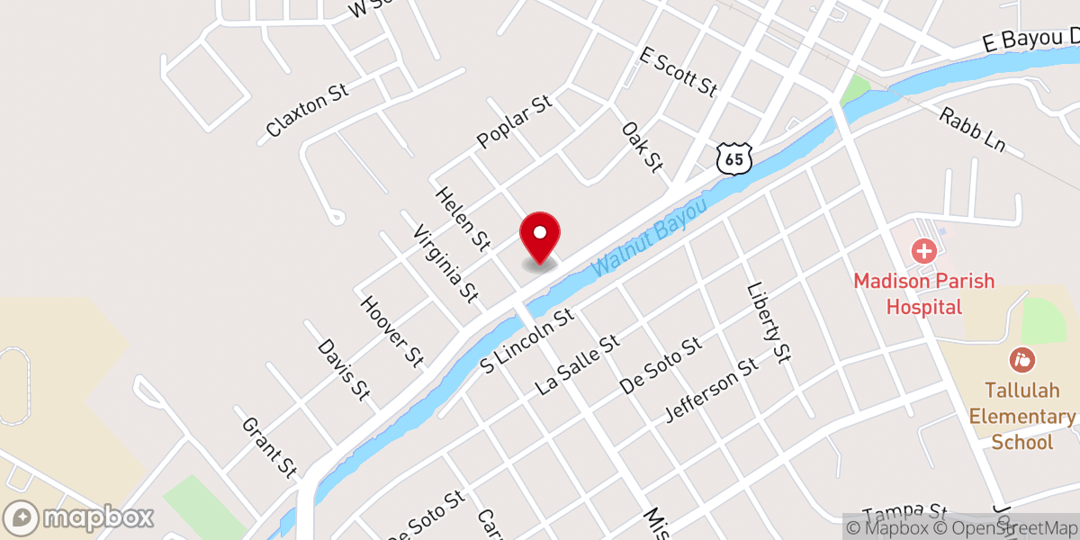 Map showing location of First Baptist Church