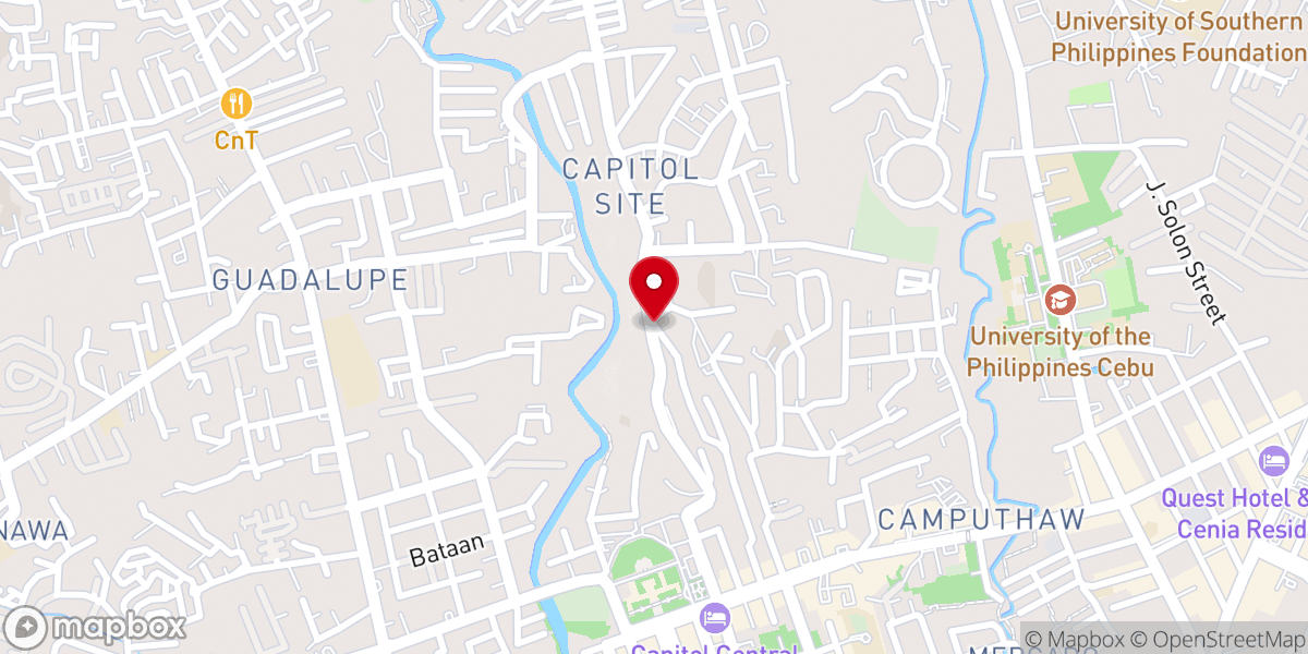 Map showing location of Cebu Christian Center Church