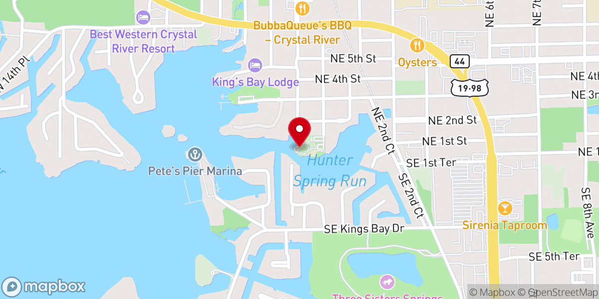 Map showing location of Hunter Springs Park