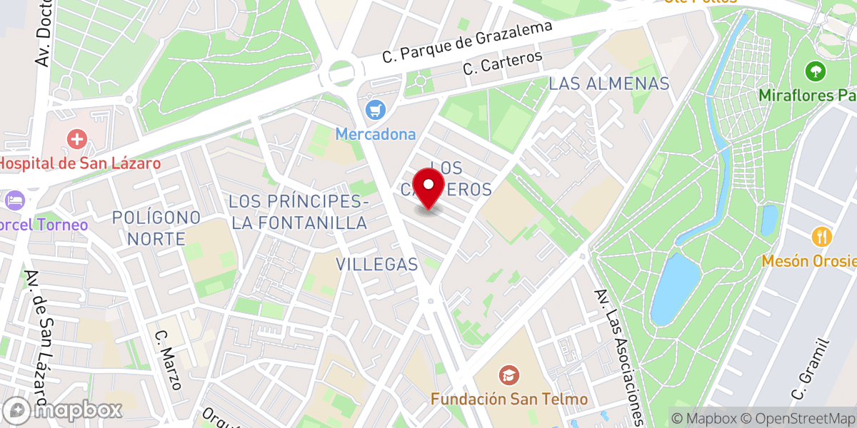 Map showing location of Iglesia Presbiteriana Reformada