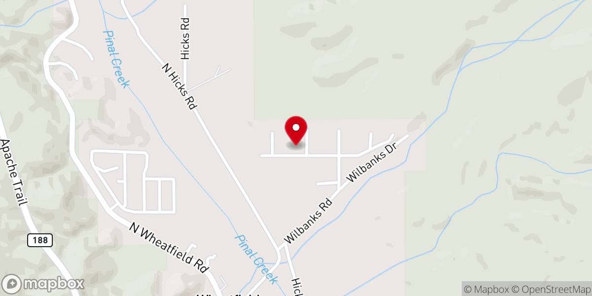 Map showing location of Wheatfields Southern Baptist Church