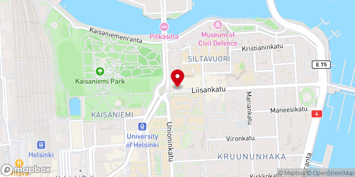 Map showing location of Kotikirkko