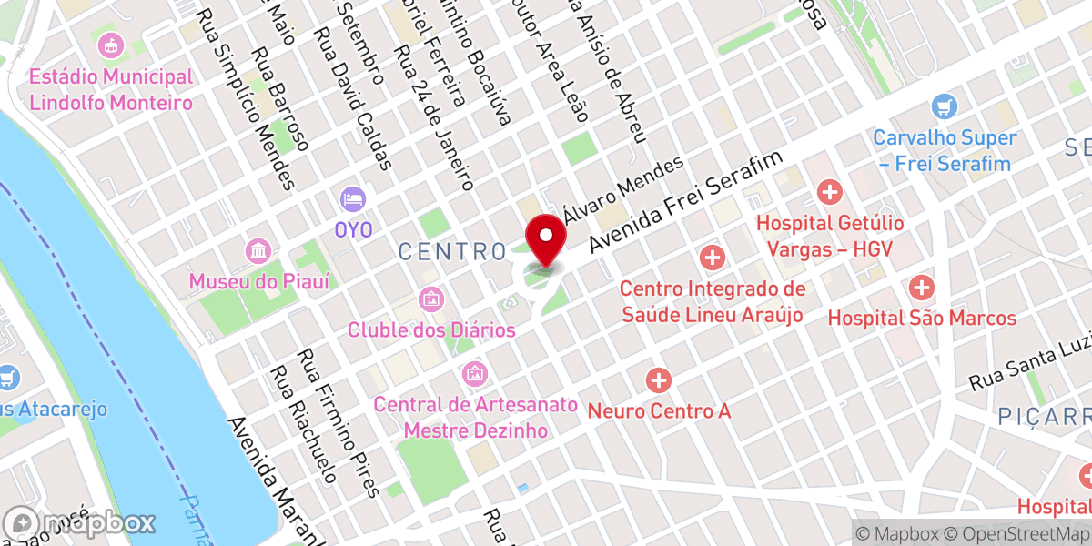 Map showing location of Paróquia de São Benedito