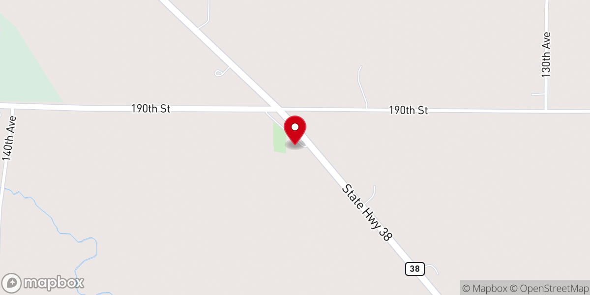 Map showing location of St John's Lutheran Church