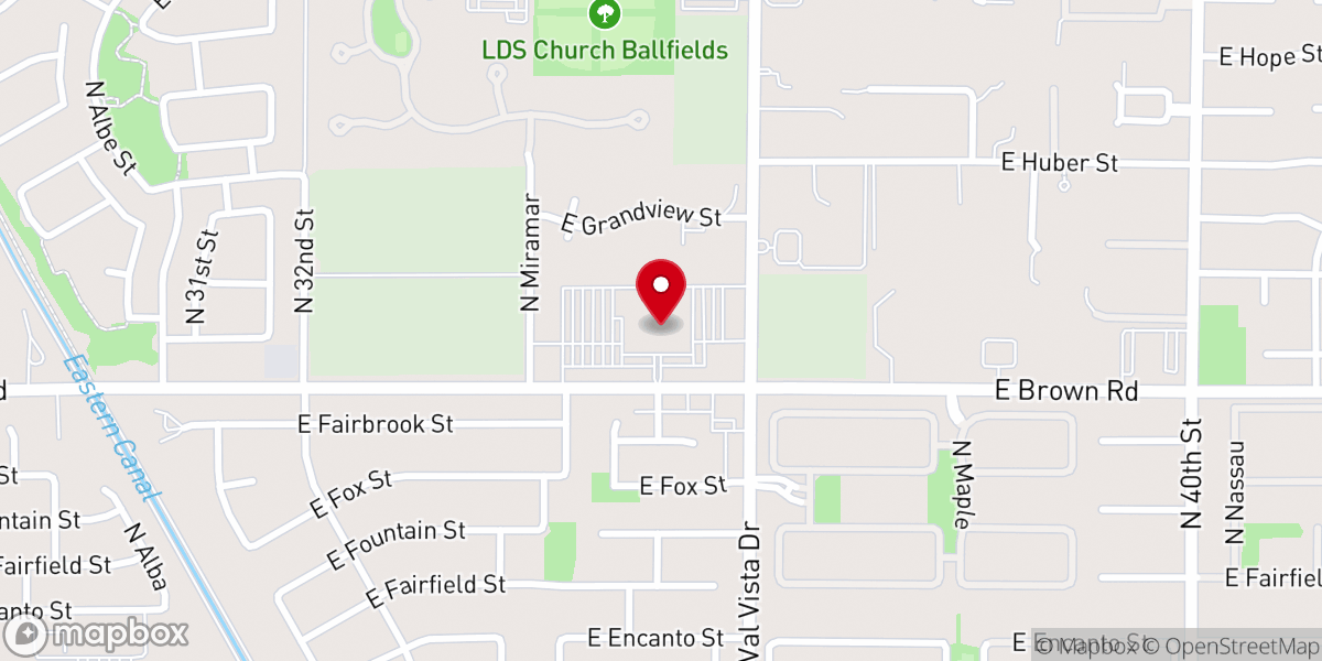 Map showing location of Living Word Church | Mesa