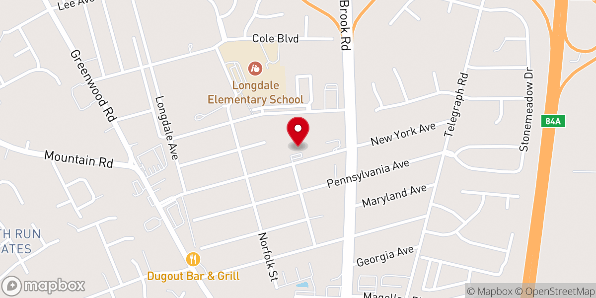 Map showing location of Biltmore Baptist Church