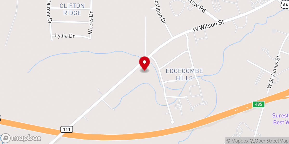 Map showing location of St. Paul A.M.E. Zion Church