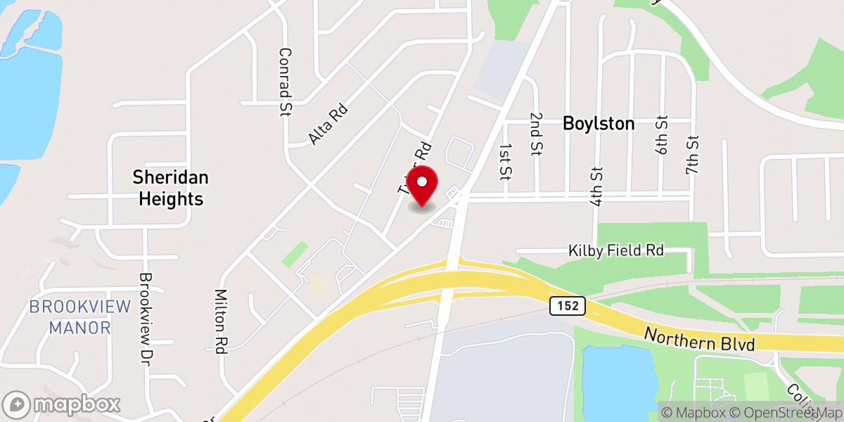 Map showing location of Weeping Willow Baptist Church
