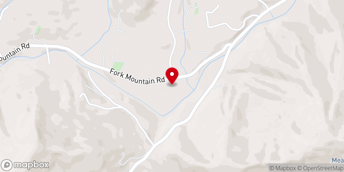 Map showing location of Pentecostals of Bakersville
