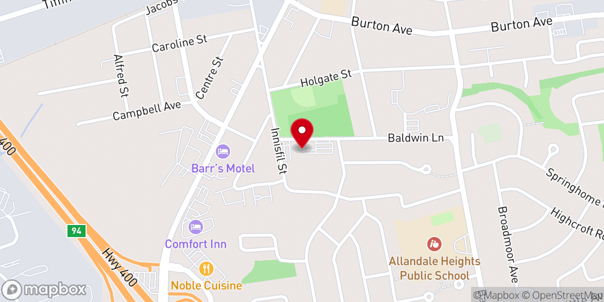 Map showing location of St. John Vianney Catholic Church