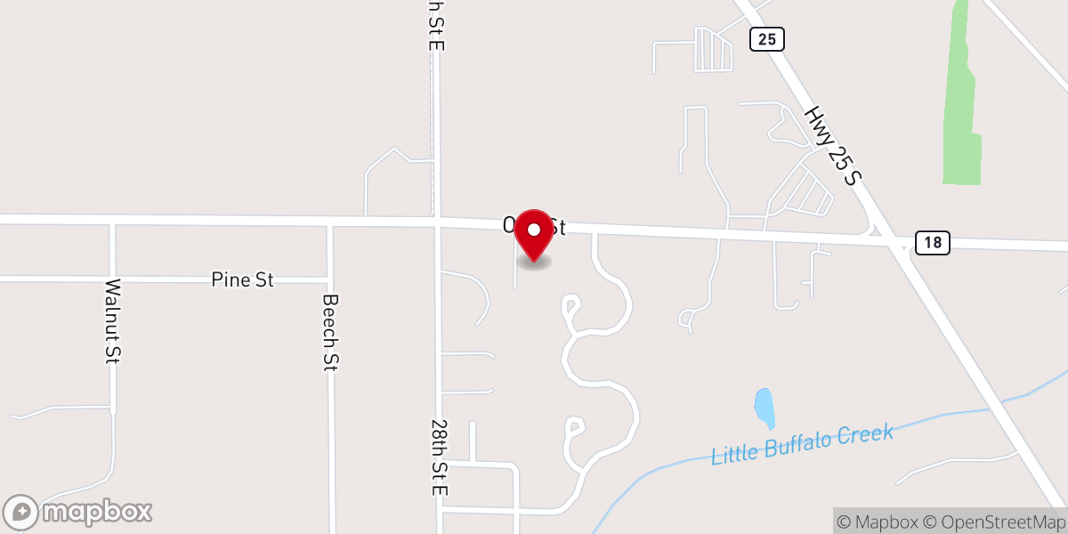 Map showing location of Dorcas Thrift Store