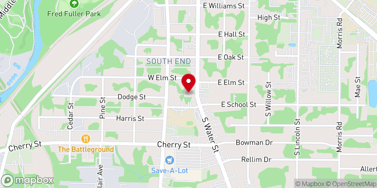 Map showing location of Kent Social Services