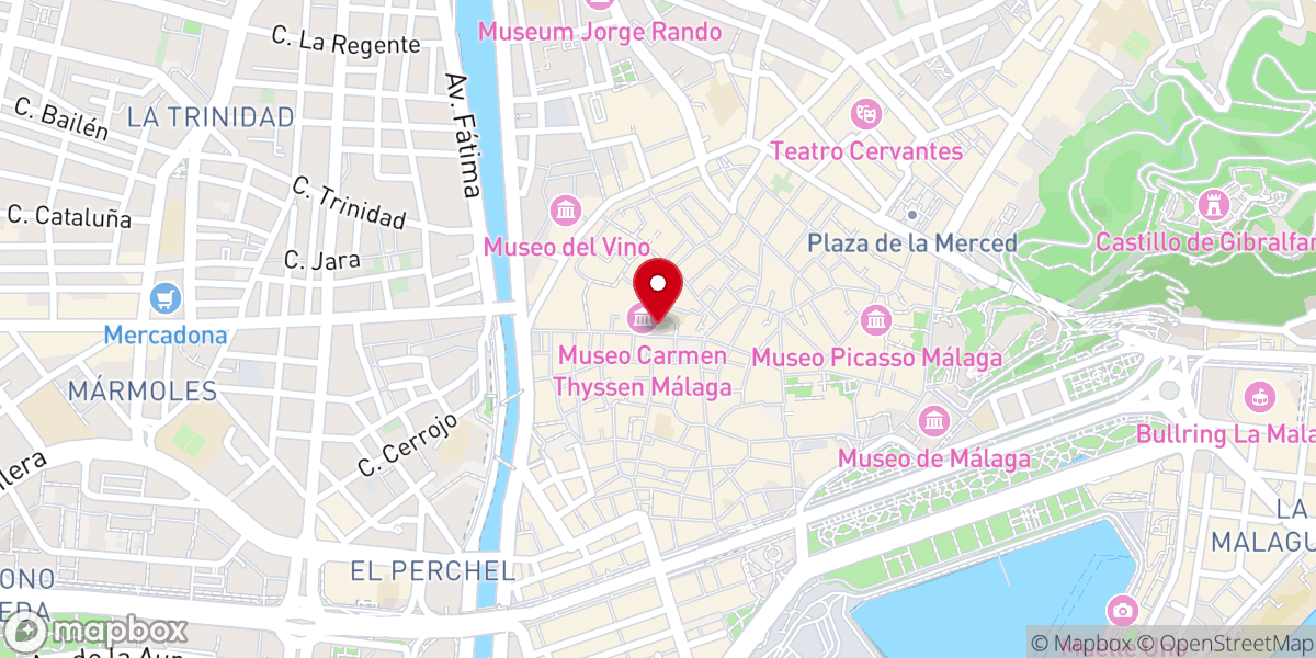 Map showing location of Iglesia del Santo Cristo de la Salud