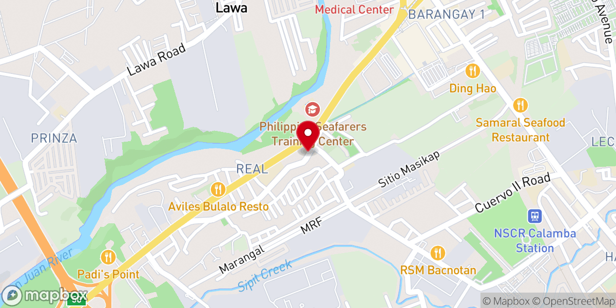 Map showing location of San Vicente Ferrer Chapel (Old Chapel)