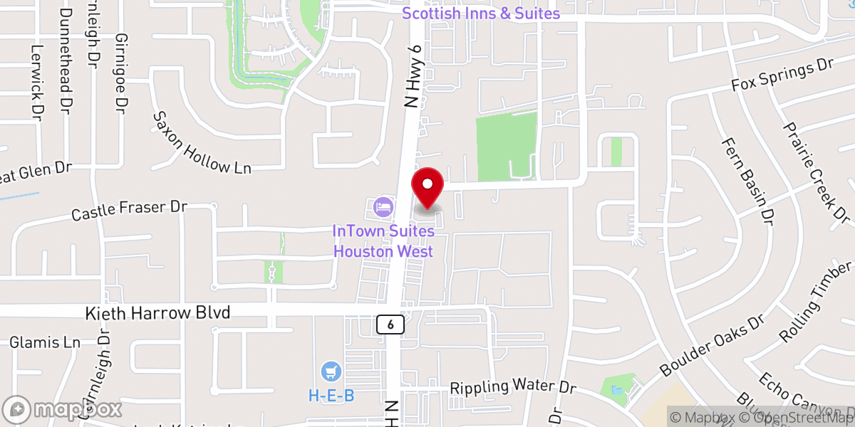 Map showing location of St. Paul American Coptic Orthodox Church of Houston
