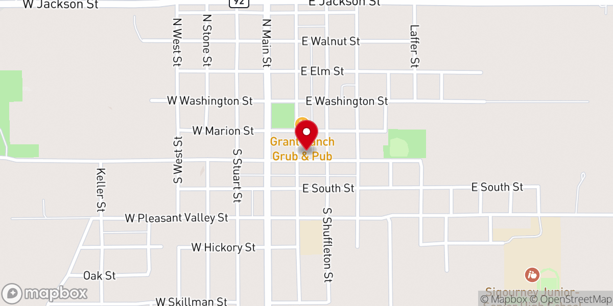 Map showing location of United Methodist Church