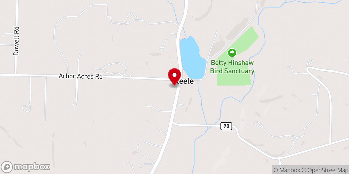 Map showing location of Grace Covenant Reformed Baptist Church