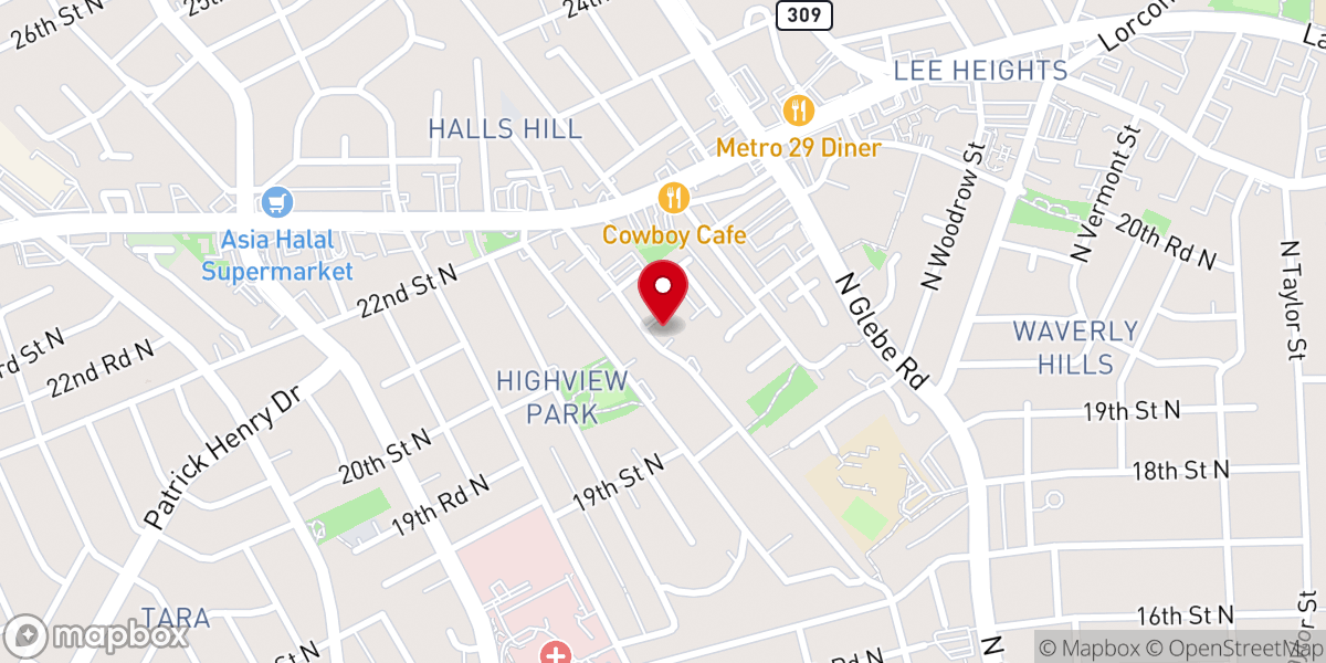 Map showing location of Mount Salvation Baptist Church
