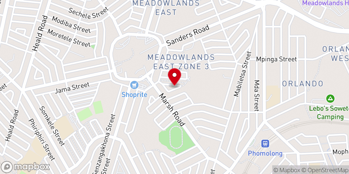 Map showing location of Methodist Church Meadowlands Zone 3