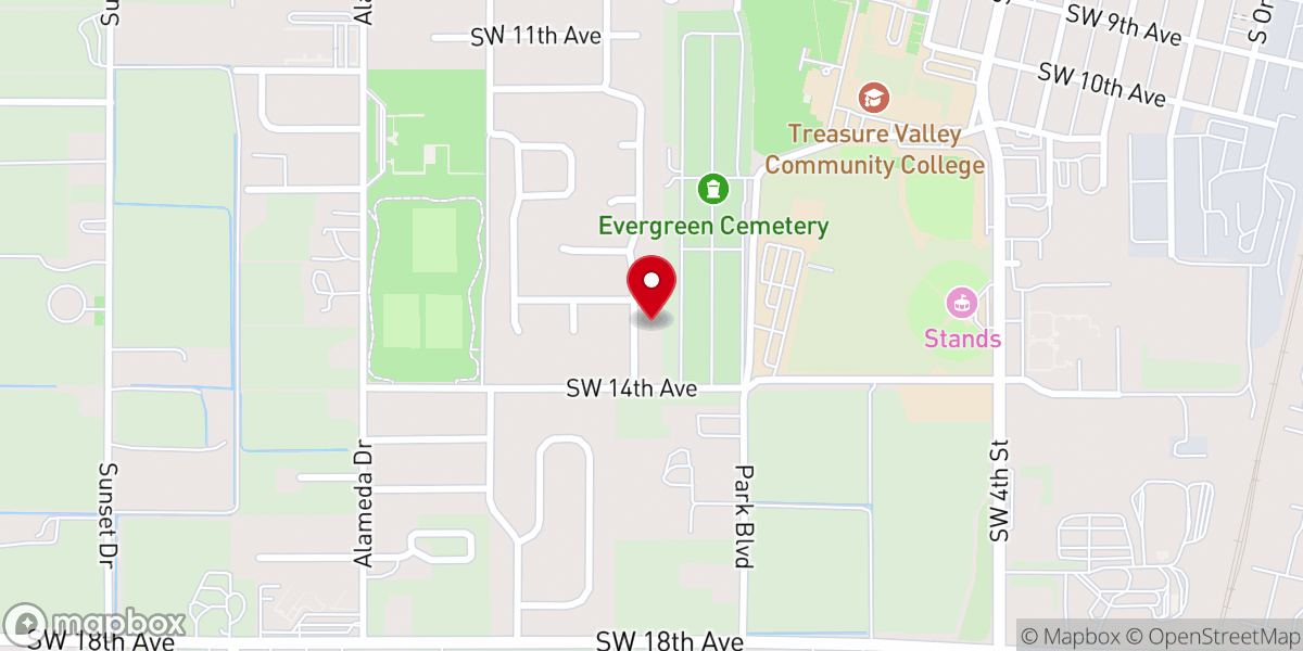 Map showing location of Eastern Oregon Presbytery