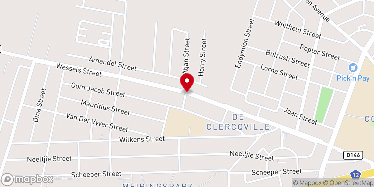 Map showing location of Diocese of Klerksdorp