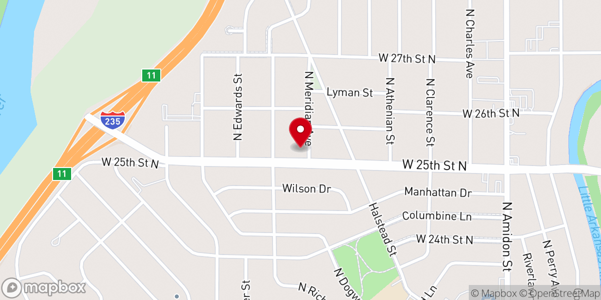 Map showing location of Northwest Heights Baptist Church