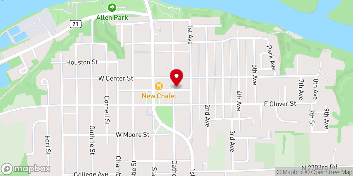 Map showing location of Ottawa Lighthouse