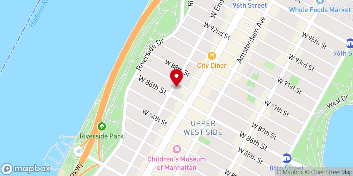 Map showing location of Saint Ignatius of Antioch Episcopal Church