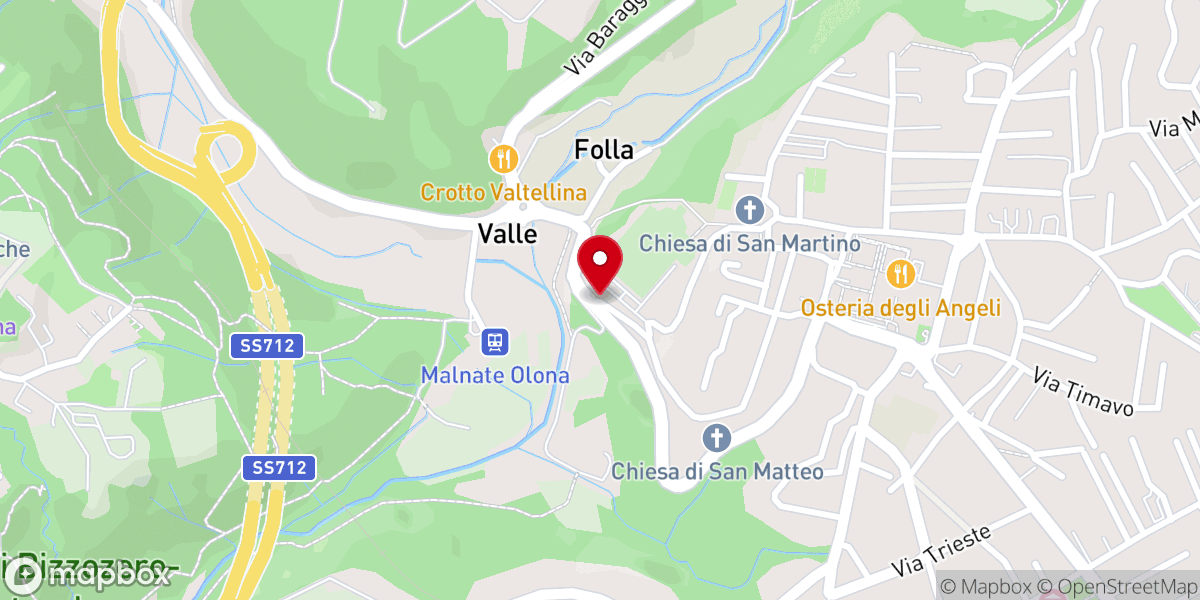 Map showing location of Cappella a ricordo dell'incidente del Ponte di Ferro