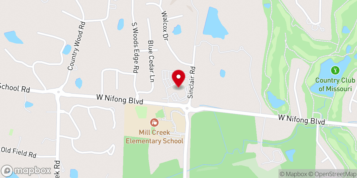 Map showing location of Woodcrest Chapel